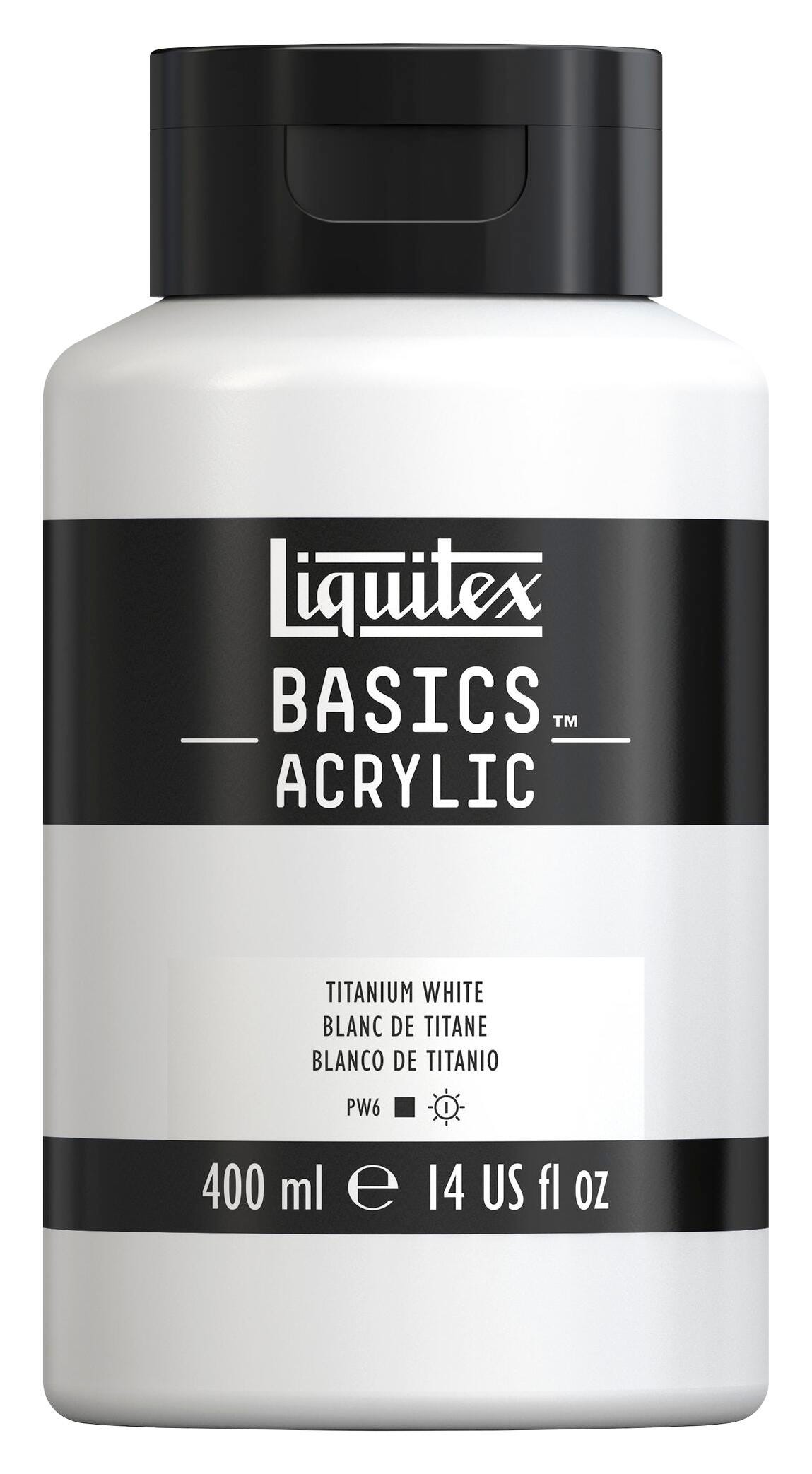 Liquitex Basics Acrylic Paint, Titanium White, 133 oz Jar